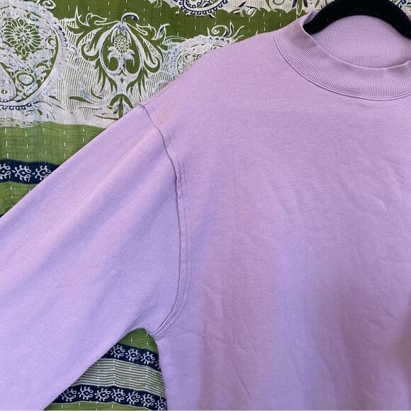 ALO Yoga Lilac Freestyle Fleece Mock Neck Sweatshirt Size Medium - Picture 5 of 16
